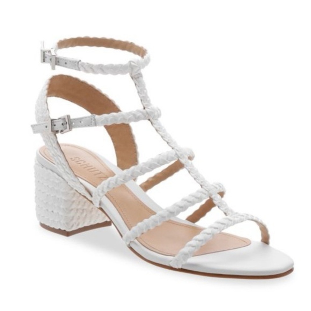 Schutz Women's Rosalia Braided Low-Heel Sandals, Size 5